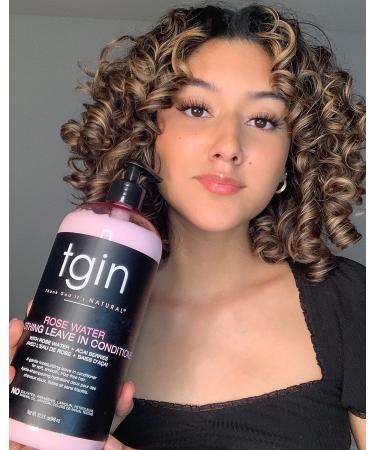 tgin Rose Water Smoothing Leave-In Conditioner 13oz - For Natural Hair, Protective Styles, Curls, Waves - Detangler - Ideal for Low Porosity & Fine Hair - Single Pack - Buy Online on GoSupps.com