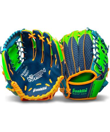 Shop Franklin Sports 9.5 Teeball Fielding Glove & Ball Set - Navy/Lime/Orange | International Shipping Available - Buy Online on GoSupps.com