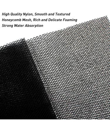 QOPAHI African Exfoliating Net Sponge 2-in-1 Shower Scrubber - Black + Purple 80x30cm - Buy Online on GoSupps.com