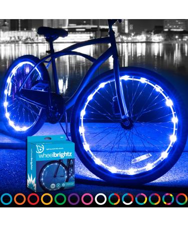 Brightz WheelBrightz LED Bike Wheel Lights  Pack of 2 Tire Lights  Bright Colorful Bicycle Light Decoration Accessories  Bike Wheel Lights Front and Back for Riding at Night  Fun for Kids & Adults Blue