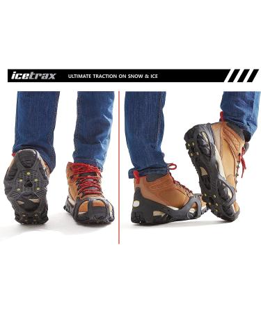 Icetrax V3 Tungsten Crampons - Non-Slip Ice Cleats for Shoes and Boots | Ice Grips for Snow and Ice | Reflective Heel | L/XL (Men 9.5-13/ Women 11+) Black - Buy Online on GoSupps.com