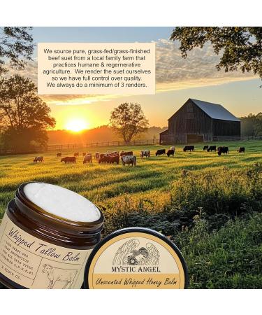 Mystic Angel Beef Tallow for Skin with Organic Manuka Honey 100% Grass-fed/finished - Whipped All-Purpose Moisturizer for Eczema, Baby, Sensitive Skin Made in the USA (2 Fl. Oz., Unscented) Unscented 2 Ounce (Pack of 1) - Buy Online on GoSupps.com