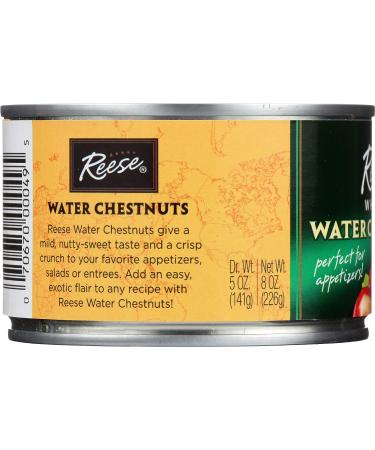 Reese Water Chestnuts Whole 8 oz - Case of 24 | Crunchy and Fresh - Buy Online on GoSupps.com