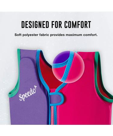 Speedo Unisex Child Swim Flotation Life Vest UPF 50 - Large Lime/Orange - Buy Online on GoSupps.com