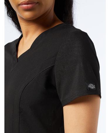 Dickies Xtreme Stretch Women Scrubs Top V-Neck 3X-Large Plus, Black | Shop Now - Buy Online on GoSupps.com
