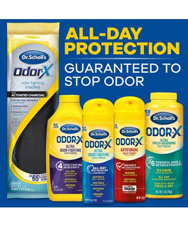 Dr. Scholl's Odor X Insoles with Activated Charcoal - Pack of 4 - Buy Online on GoSupps.com