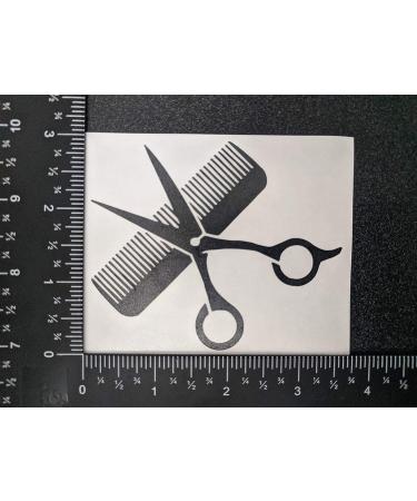 Love Heart Comb and Scissors Hair Life Decal 4 Pack - Hairstylist Black Small 3.5 - Buy Online on GoSupps.com