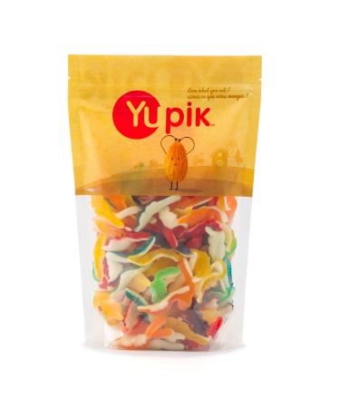 Yupik Rainbow Gummy Crocodiles 1 kg 6 Count Gluten-Free Assorted Colors Fruity Flavors Chewy Gummies Fun Treat Sweet Candy Delicious Snack Ideal for Gifting Holidays & Decorating