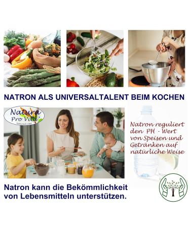 Pure E500II Natura Pro Vita Natron - 2kg Aluminum-Free Vegan Soda Powder for Dental Care Cooking Baking Cleaning & Body Care | International Shipping Available - Buy Online on GoSupps.com