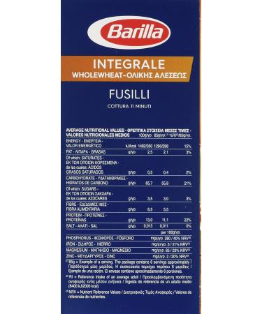 Barilla Whole Wheat Fusilli 500g - Buy Online on GoSupps.com