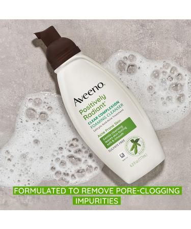Aveeno Clear Complexion Foaming Facial Cleanser with Salicylic Acid - Pack of 3 | For Acne-Prone Skin | Sulfate-Free & Hypoallergenic - Buy Online on GoSupps.com