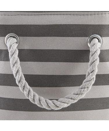 Bone Dry Small Round Gray Striped Paw Patch Pet Storage Bin - Buy Online on GoSupps.com