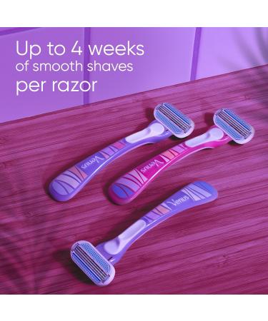 Gillette Venus Miami Midnight Smooth Women's Disposable Razors with Aloe 3 Razors - Buy Online on GoSupps.com