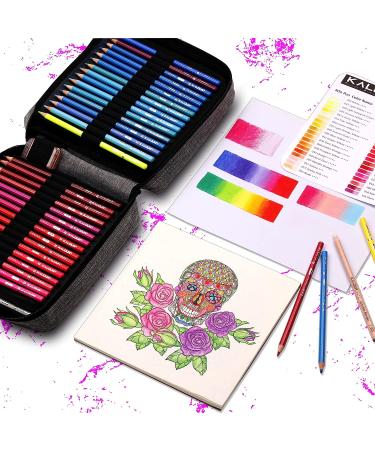 KALOUR 132 Colored Pencils Set with Adult Coloring Book Ideal for Drawing, Sketching, and Shading Includes Colorless Blender & Zipper Travel Case Art Supplies for Beginners & Kids - Buy Online on GoSupps.com