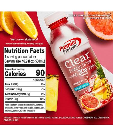 Buy Premier Protein Drink Tropical Punch - 12 Count | High Protein, Low Sugar - Buy Online on GoSupps.com