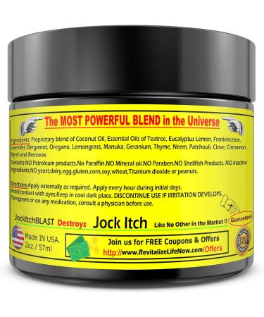 Extra Strength Plant Based Jock Itch Cream - 100% Natural Fast Acting Relief for Itching & Irritation | Shop Now - Buy Online on GoSupps.com