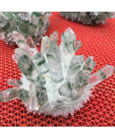 Home Decoration Natural Green Ghost Phantom Quartz Crystal Cluster Healing Specimen Chakra Stones Crystal Cluster - Buy Online on GoSupps.com