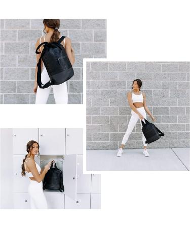 Vooray 23L Ultra-Durable Flex Cinch Gym Drawstring Backpack - Women's Black Foil Sackpack - Buy Online on GoSupps.com