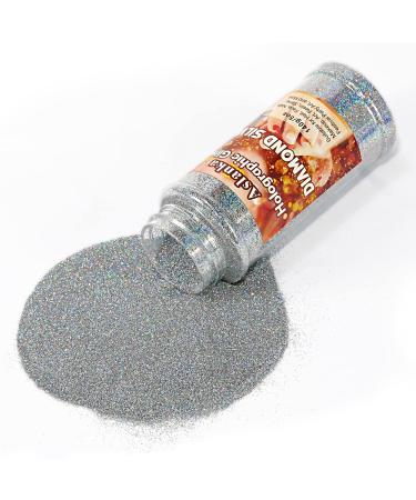 Buy Aslanka 140g Holographic Glitter Powder - Diamond Silver & Colorful Iris for Nail Art Epoxy Resin DIY Projects - Buy Online on GoSupps.com
