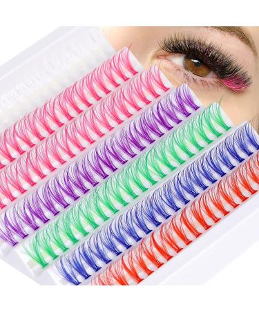 140Pcs CC Curl Colored Lash Clusters for DIY Eyelash Extensions | ALPHONSE Style A - 6 Colors - Buy Online on GoSupps.com
