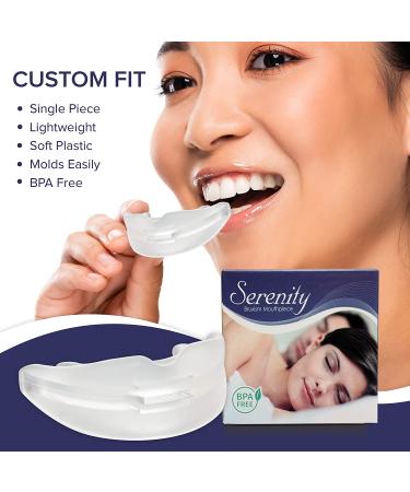 Serenity Bruxism Night Sleep Aid - Customizable Boil and Bite Mouthpiece Guard - Buy Online on GoSupps.com