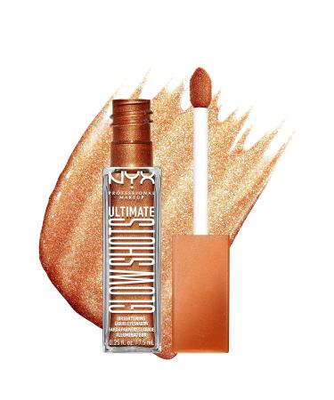 NYX Ultimate Glow Shots Liquid Eyeshadow - Wow Cacao | Long-Lasting Shimmer Eye Shadow with Vitamin C - Buy Online on GoSupps.com