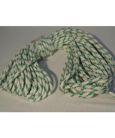7/16 Inch Double Braid Polyester Rope - 100 ft - White/Green - Buy Online on GoSupps.com