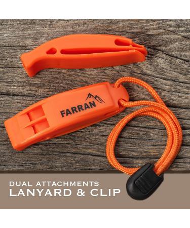 Emergency Safety Whistle Set - Lightweight Plastic Survival Whistles with Lanyard and Clip for Car Rescue, Hiking, Boating, Camping - 2 Pack - Buy Online on GoSupps.com