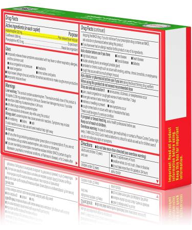 Tylenol Sinus Severe Daytime Caplets - 24 ct | Acetaminophen Guaifenesin Phenylephrine HCl - Buy Online on GoSupps.com