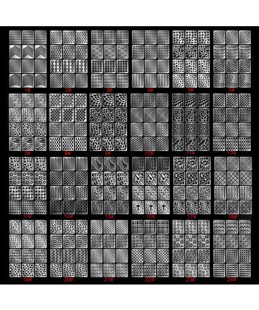 MwooT 288 Pieces Nail Vinyls Nail Stencils Sticker Sheets Set for Nail Art Design Tip Decals 24 Sheets with 96 Designs - Buy Online on GoSupps.com