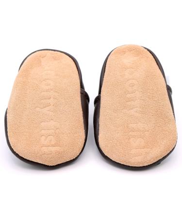 Dotty Fish Soft Leather Baby Shoes for Boys | Non-Slip Toddler Shoes | Green Dinosaur Design | 4-5 Years - Buy Online on GoSupps.com