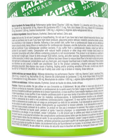 Kaizen Naturals Pre-Workout Green Apple 258 g - Buy Online on GoSupps.com