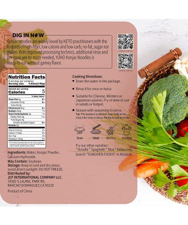 YUHO Shirataki Konjac Pasta and Rice Variety 8 Pack - Vegan, Low Calorie, Gluten Free, Keto Friendly - Holiday Gifts for Healthy Diet - 53.61 Oz - Buy Online on GoSupps.com