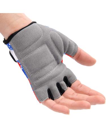 Meteor Children's Bike Gloves - Gel BMX Cycling & Hiking Gloves for Boys & Girls - Blue Sizes 7-7.5cm - Buy Online on GoSupps.com