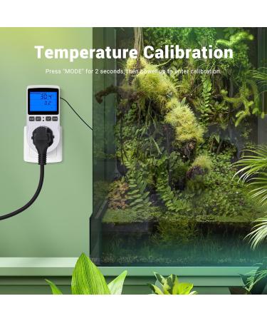 Inkbird Plus Digital Terrarium Thermostat Socket | Heating & Cooling Temperature Controller for Greenhouse & Reptiles | EU Connector Timer & Probe Included - Buy Online on GoSupps.com