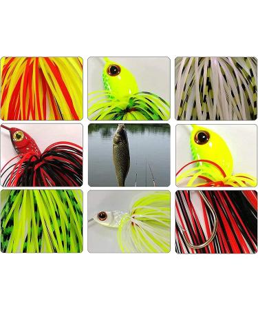 Fishing Spinner Baits Kit - Multicolor Hard Spinner Lures for Pike Bass - 0.64oz - 6pcs Swimbaits Buzzbait Set - Buy Online on GoSupps.com