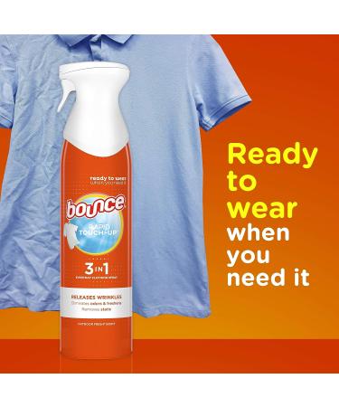 Bounce Wrinkle Release Spray 3-in-1 Odor Eliminator, Anti-Static Fabric Refresher 9.7 Fl Oz - Buy Online on GoSupps.com