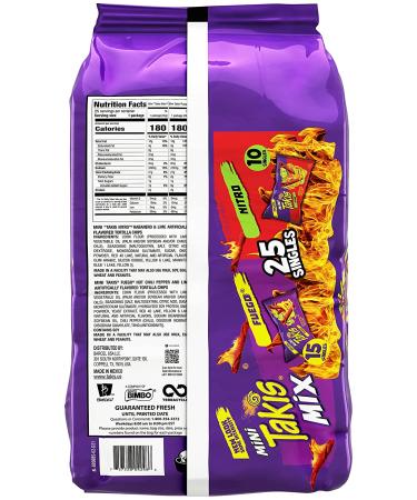 TAKIS Mini Fuego & Nitro Tortilla Chips - 25 Count Bag | Spicy Snack Treat - Buy Online on GoSupps.com