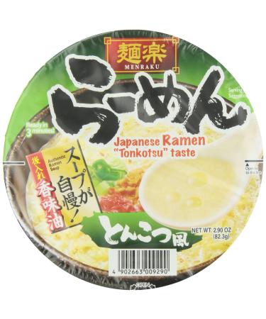 Menraku Tonkotsu Ramen, 2.9 Ounce (Pack of 12) Tonkotsu 2.9 Ounce (Pack of 12)