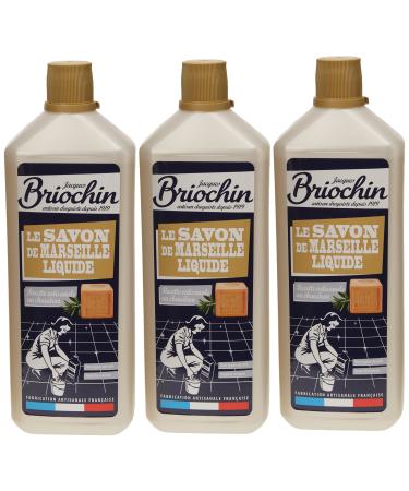 Jacques Briochin Liquid Marseille Soap 1 L - Pack of 3