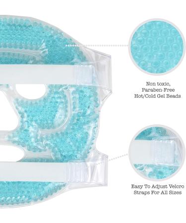 Cooling face mask & Eye Pads - Cool Gel Face Pack - Hot/Cold Therapy Sinusitis Treatment - Soothing Ice Relaxation Decongestant - Migraine | Inflammation | Puffy Eyes | Headache | Hangover | Dry Eyes Blue - Buy Online on GoSupps.com