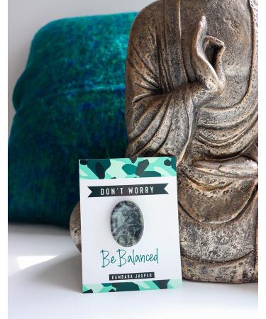 Kambaba Jasper Worry Thumb Stone - Meditation Spiritual Stress Relief Gift - Healing Energy Reiki Chakra - Birthday Stocking Filler - Buy Online on GoSupps.com