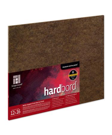 Ampersand Art Supply Hardboard Wood Painting Panel: Museum Series Hardbord  1/8 Inch Depth  12x16
