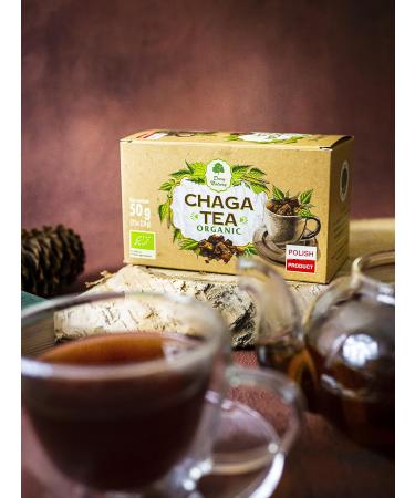Organic Herbal Tea Chaga Mushroom 25 x 2g tea bags Piptoporus Betulinuus Inonotus Obliguus - Buy Online on GoSupps.com