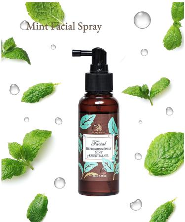 Organic Mint Essential Oil Facial Moisture Mist Spray | Hydration & Brightening for Dry Damaged Skin Hair & Body - Buy Online on GoSupps.com