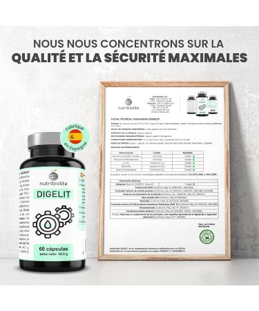 Digestive Natural - Difficult Digestion Gas and Abdominal Bloating - Vegan Digestive Enzymes - Digezyme Bromelain and Extracts of Fennel Ginger and Gentian No Additives - DIGELIT - Buy Online on GoSupps.com