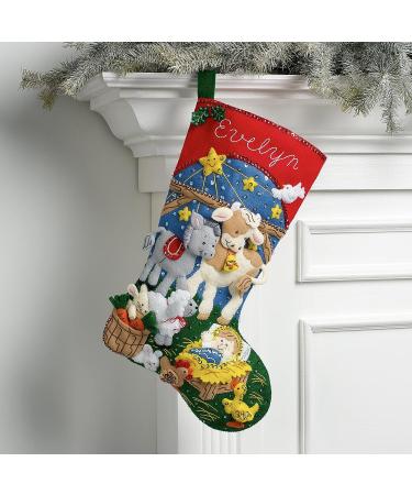 Bucilla Christmas Nativity DIY Felt Applique Stocking Kit (89531E) - Needlepoint Arts and Crafts - Buy Online on GoSupps.com