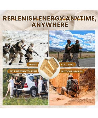 Emergency Ration Bar - 12 Compressed Biscuit Tabs with Coffee Taste | 20-Year Shelf Life | Ideal for Camping Hiking Snowstorms & Earthquakes | 1440g - Buy Online on GoSupps.com