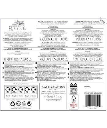 Baylis & Harding Royale Garden Rose Poppy & Vanilla Luxury Gift Set - Vegan Friendly Limited Edition Hat Box - Buy Online on GoSupps.com