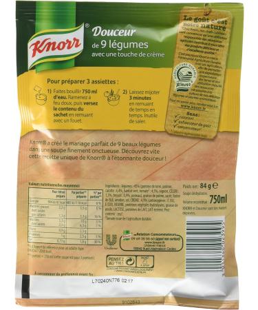 Knorr Douceur de 9 L gumes with a Touch of Cream for 3 portions 84 g - Pack of 5 - Buy Online on GoSupps.com